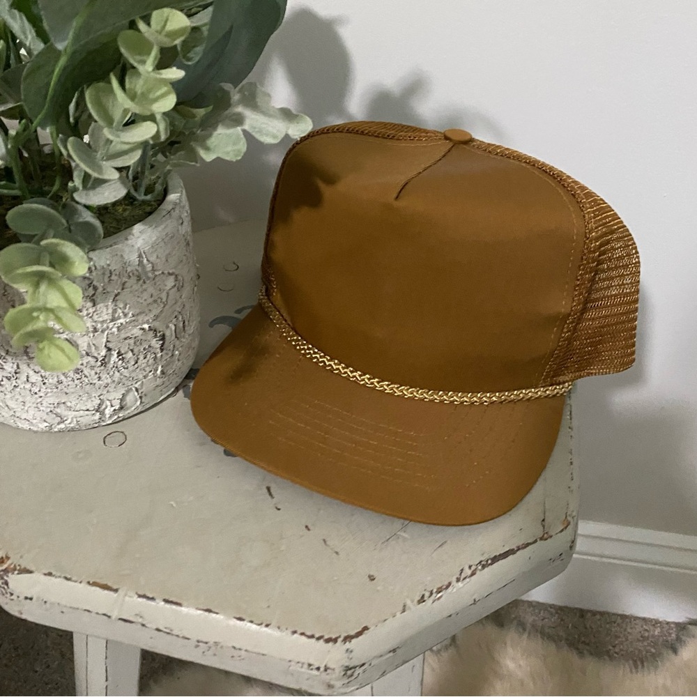 Vintage Tan Adjustable Snap Back Hat